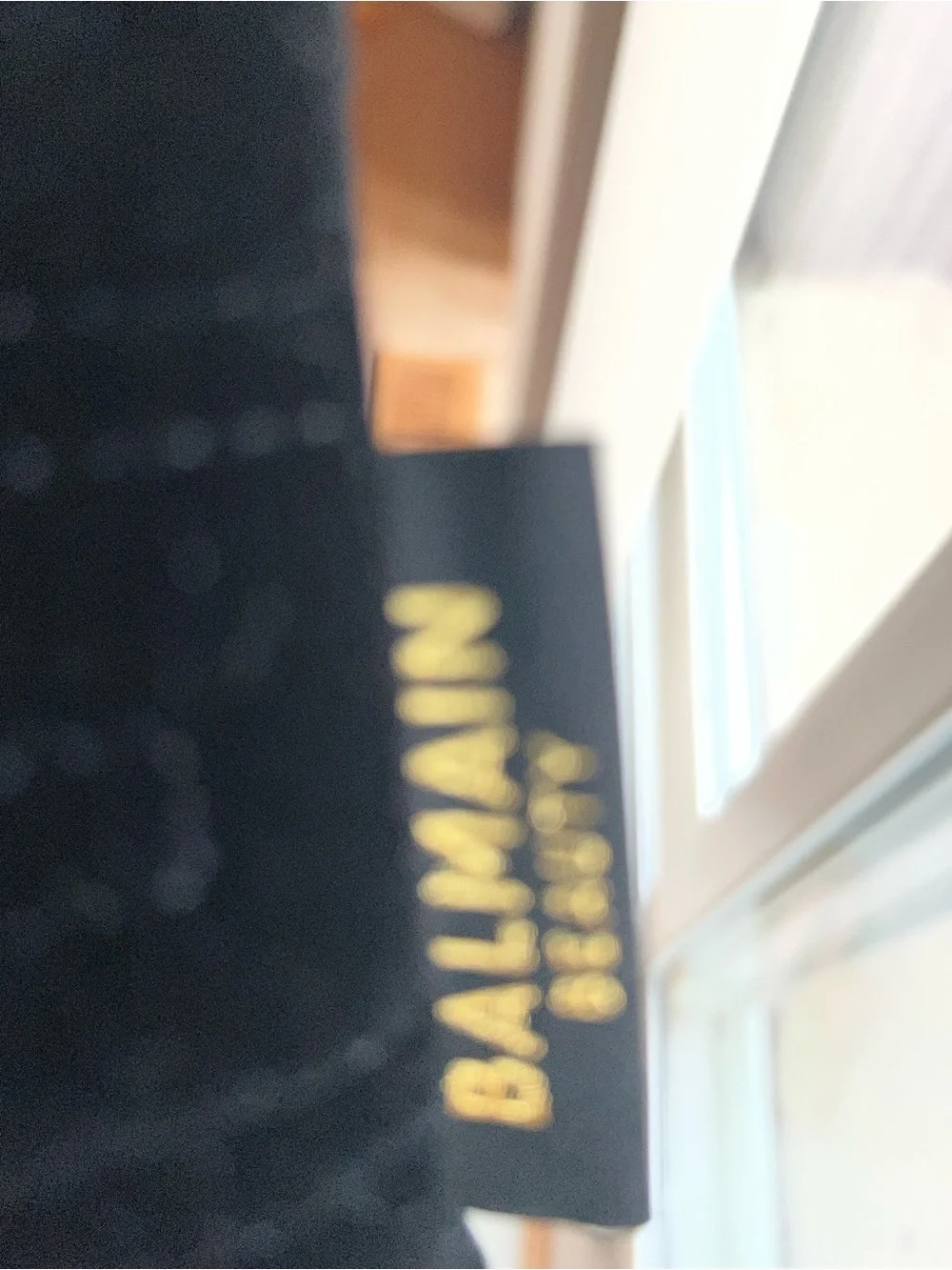 Balmain Black Velvet Tote Bag with Gold Logo